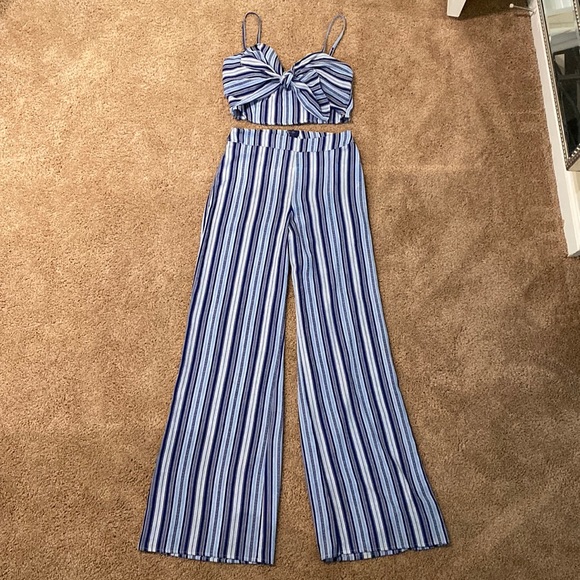 Windsor Pants - NEW Two Piece Blue Stripe Set
